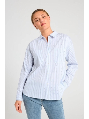 Freequent Blouse FQFELINA SHIRT 205501 OFF WHITE W CHAMBRAY BLUE