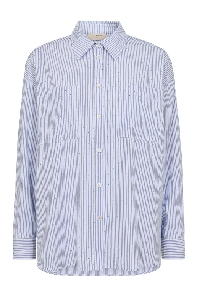 FQFELINA SHIRT 205501 OFF WHITE W CHAMBRAY BLUE