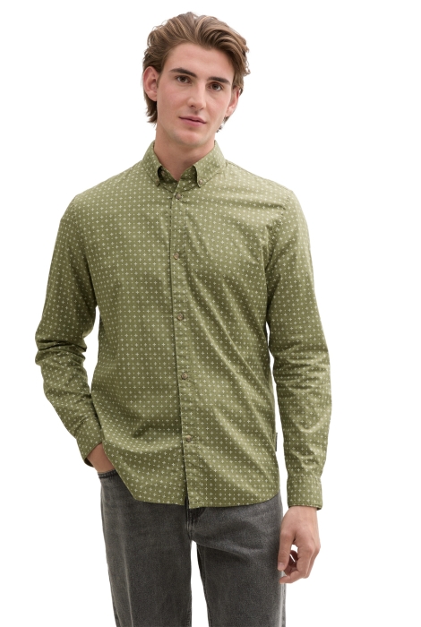 Tom Tailor fitted printed poplin shirt