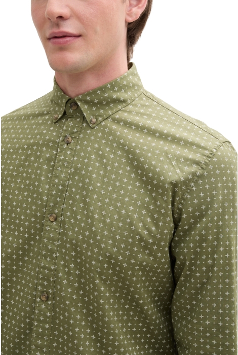 Tom Tailor fitted printed poplin shirt