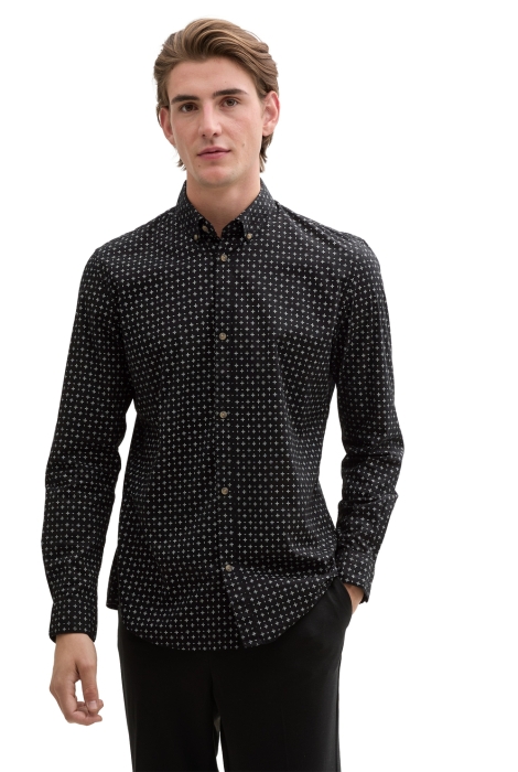 Tom Tailor fitted printed poplin shirt