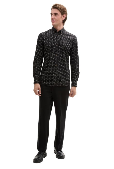 Tom Tailor fitted printed poplin shirt