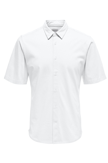 Only & Sons Overhemd ONSROBIN BUT UNDER SS STRETCH SHIRT 22031992 BRIGHT WHITE