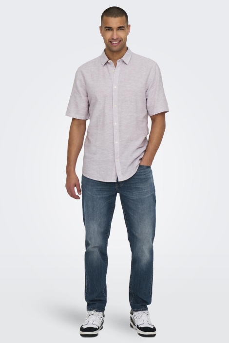 Only & Sons onscaiden life ss solid linen shirt