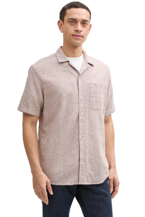 Tom Tailor structured cotton linen shirt