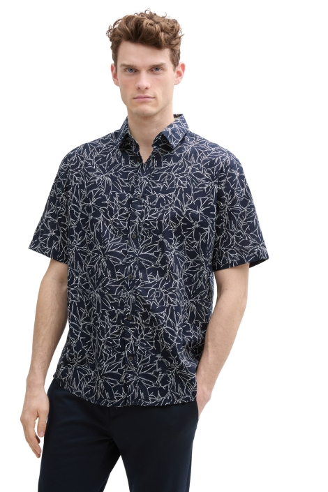 Tom Tailor printed cotton linen shirt