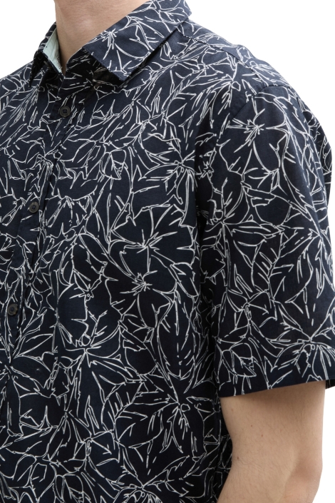 Tom Tailor printed cotton linen shirt