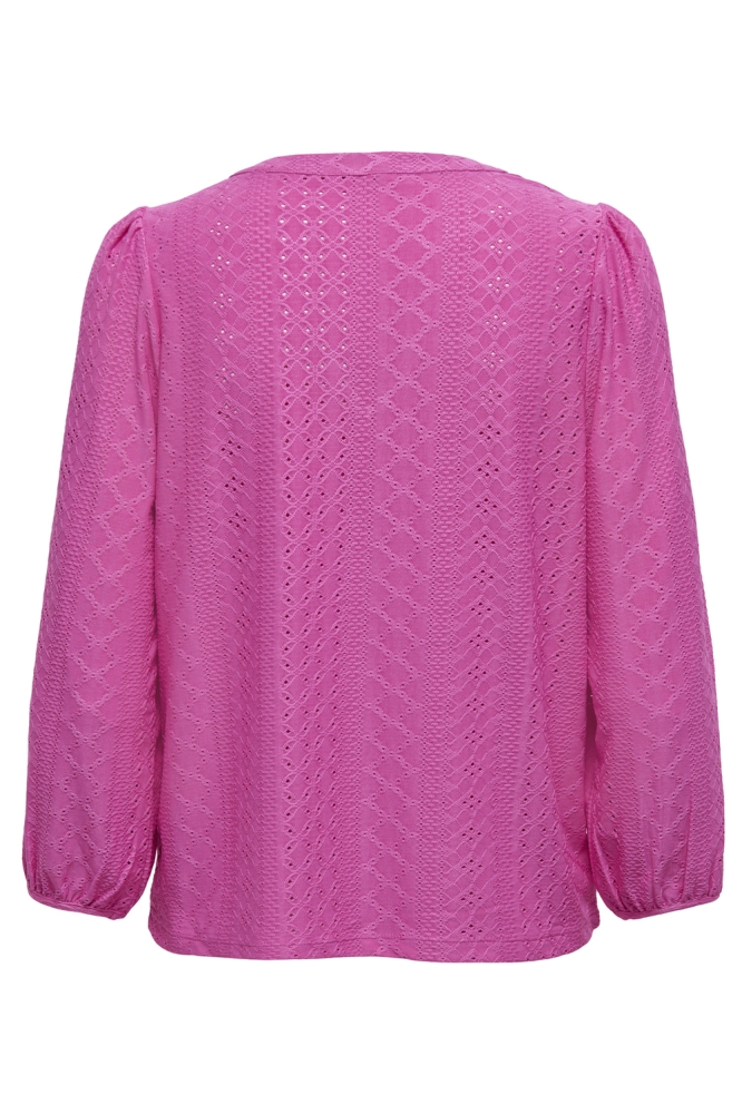 ONLSANDRA L/S SPLIT TOP JRS 15293379 FUCHSIA FEDORA