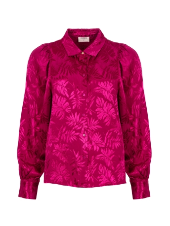 Freebird Blouse BENDA WV VIS LEAVE JACQ 24 3 1689 Raspberry rose