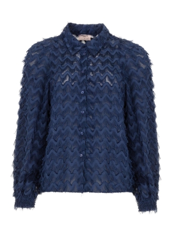 Freebird Blouse KENDALL WV HAIRY PES 24 3 207 Navy