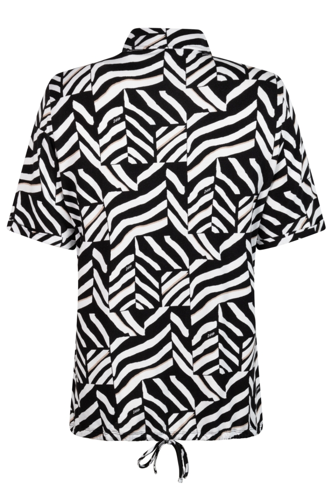 SKY SHORT SLEEVE PRINT 242 0000/0016 BLACK/WHITE