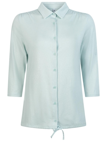 Zoso Blouse BEAU BLOUSE WITH SPRAY PRINT 242 0060 AQUA