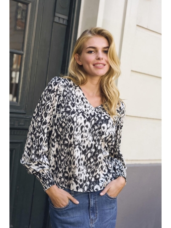 Kaffe Blouse KADAGMAR BLOUSE 10508852 106118 TURTLEDOVE/BLACK