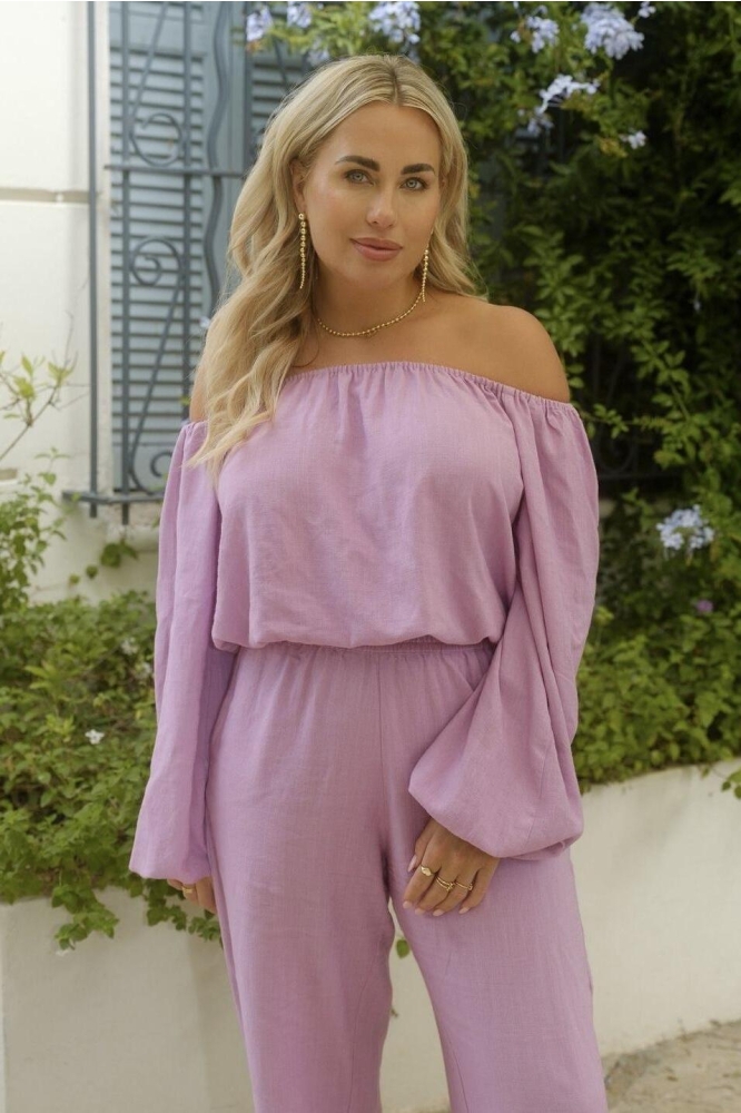 MILAS WOVEN OFFSHOULDER BLOUSE R2406940566 800 LILAC