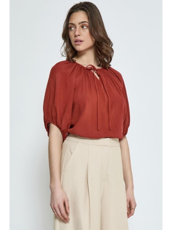 Peppercorn Blouse BABRO WIDE SLEEVE TOP PC7910 4086 RED OCHRE