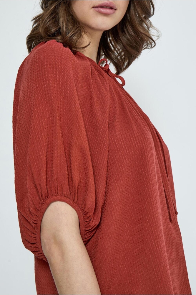 BABRO WIDE SLEEVE TOP PC7910 4086 RED OCHRE