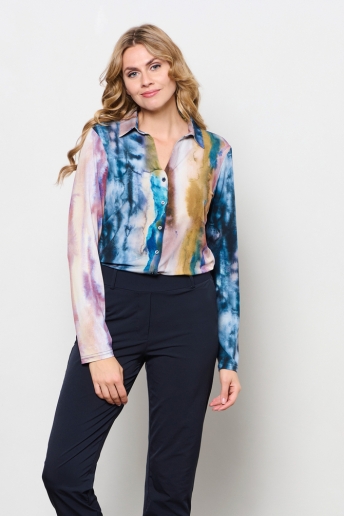 AndCo Woman Blouse VAYEN MARBLE BL324 46065 bd-denim multi