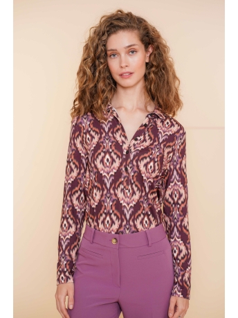 Geisha Blouse BLOUSE MET PATROON 42542 60 000330 MAUVE COMB