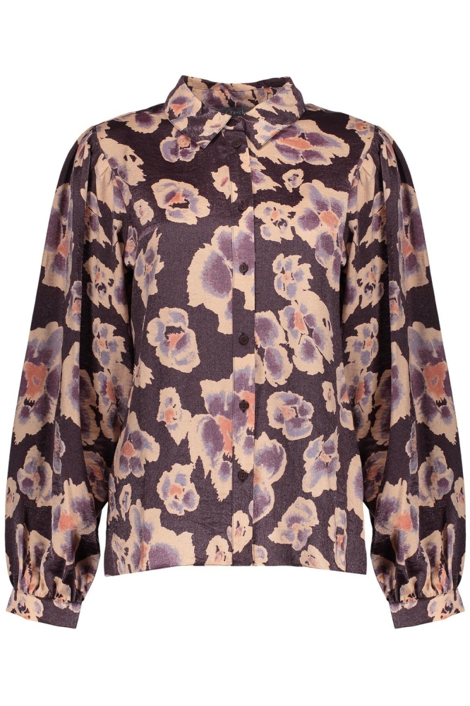 BLOUSE MET BLOEMENPRINT 43673 20 000380 PURPLE/MAUVE