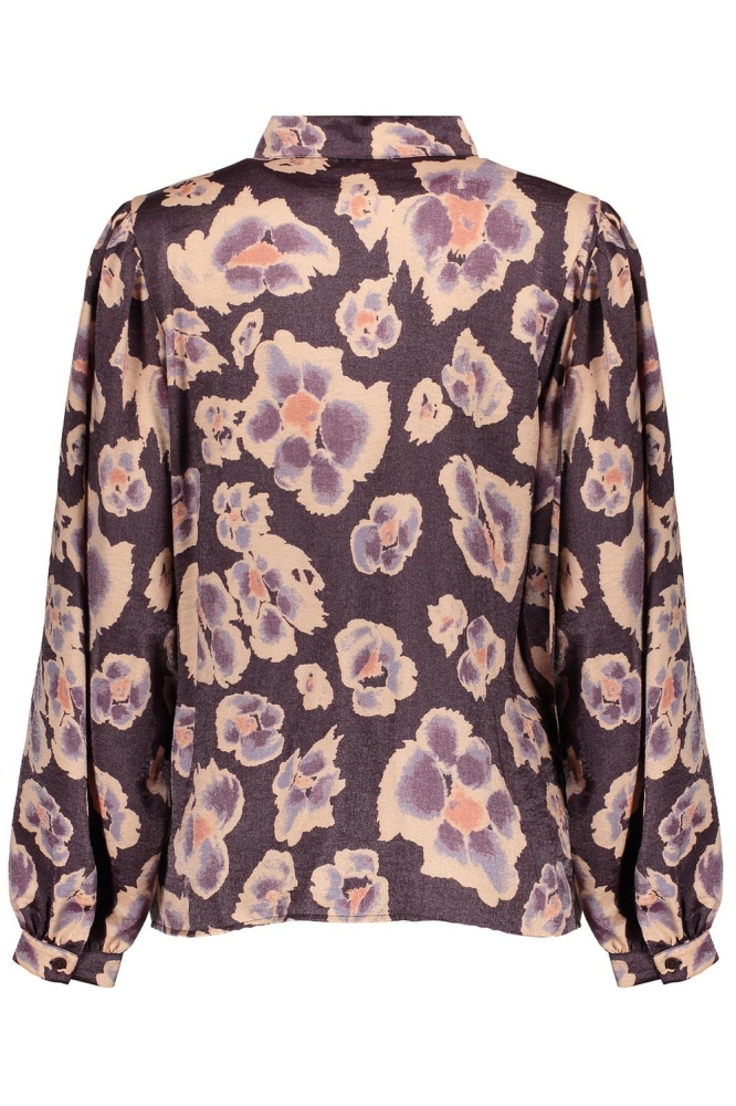 BLOUSE MET BLOEMENPRINT 43673 20 000380 PURPLE/MAUVE