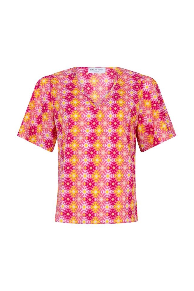 BLOUSE RAVEN PD15 RETRO SUNNY PRINT