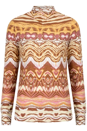 EsQualo Blouse TOP GATHERING DREAMSTORY SP25 30005 999 print