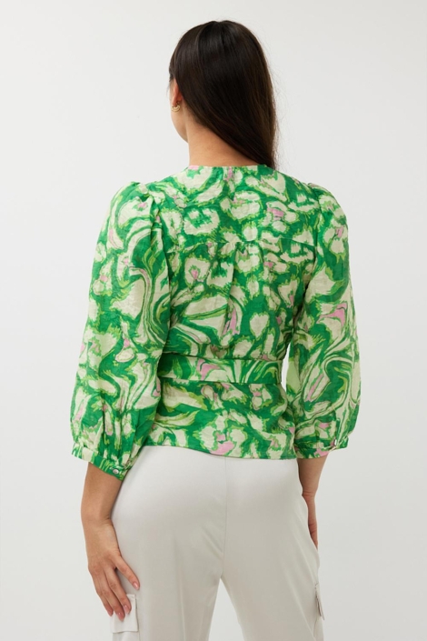 EsQualo blouse wrap floral treasure