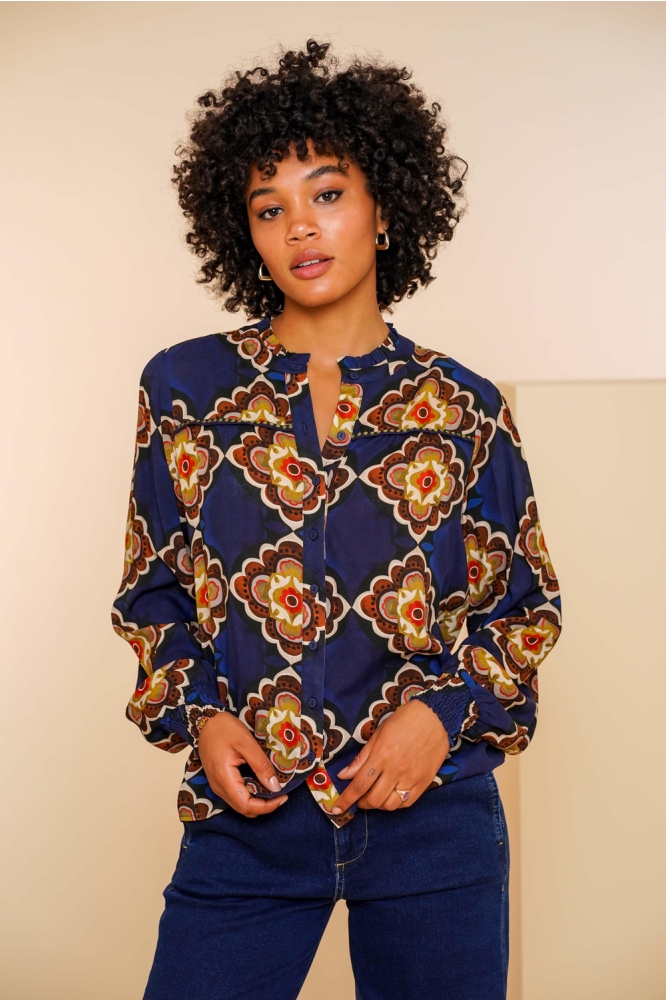 BLOUSE MET PRINT 43683 20 000625