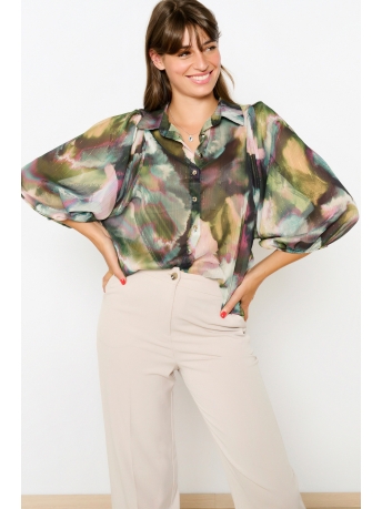 LolaLiza Blouse C ORCHID 05702646 KHAKI/VIOLINE