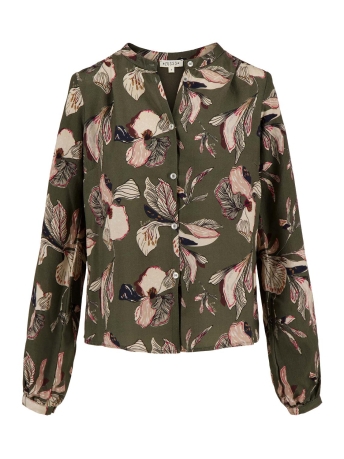 Zusss Blouse BLOUSE MET IRIS BLOEMEN PRINT 0304 065 4501 DONKERGROEN