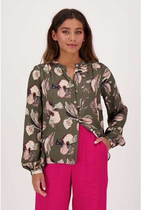 Zusss blouse met iris bloemen print