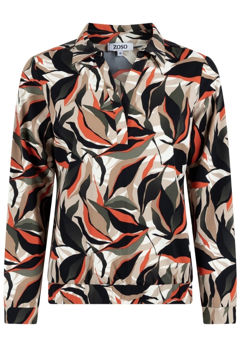 Zoso printed travel blouse