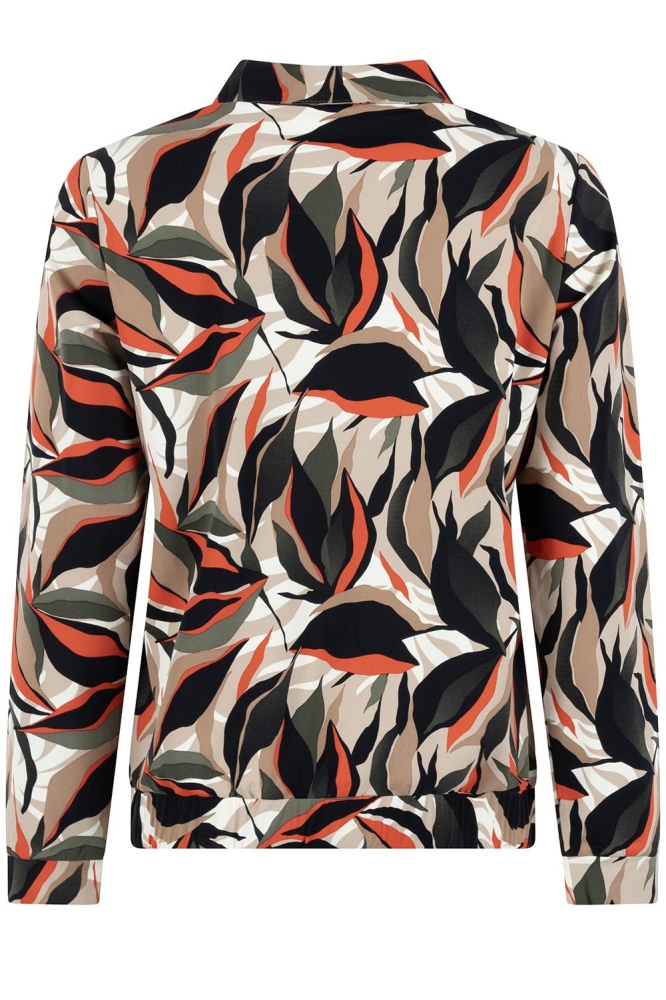 JENNIFER PRINTED TRAVEL BLOUSE 244 1190 REDCLAY/CAMEL