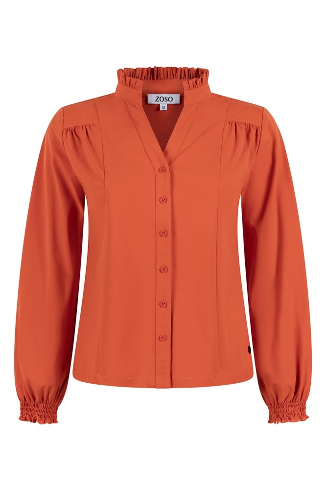 JOY TRAVEL BLOUSE 244 1120 RED CLAY