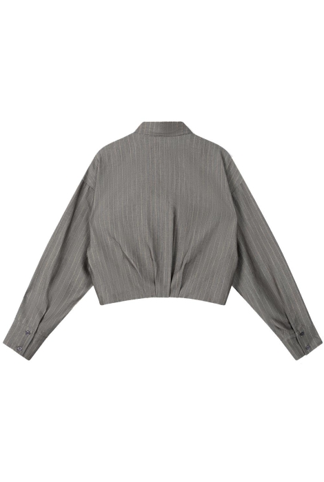 Refined Department ladies woven grey blouse