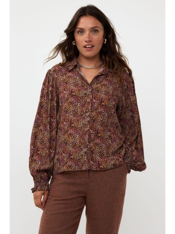 Ydence Blouse BLOUSE ALYSSA FS2425 1095 BROWN/PURPLE LEOPARD