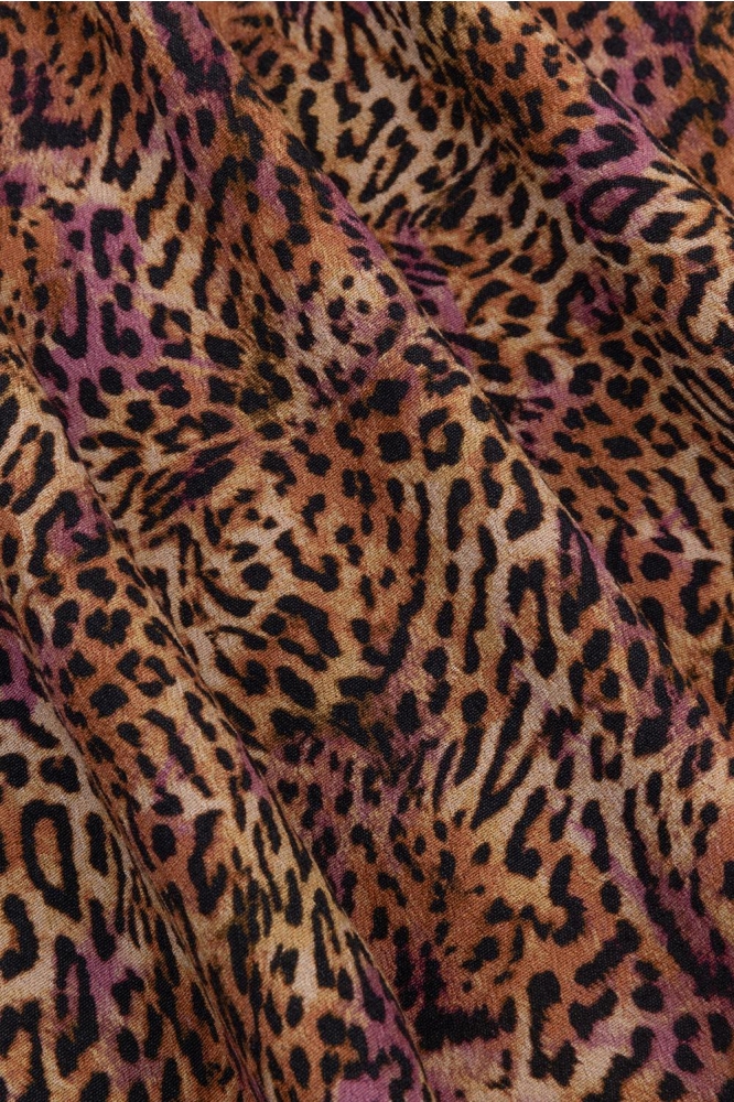 BLOUSE ALYSSA FS2425 1095 BROWN/PURPLE LEOPARD