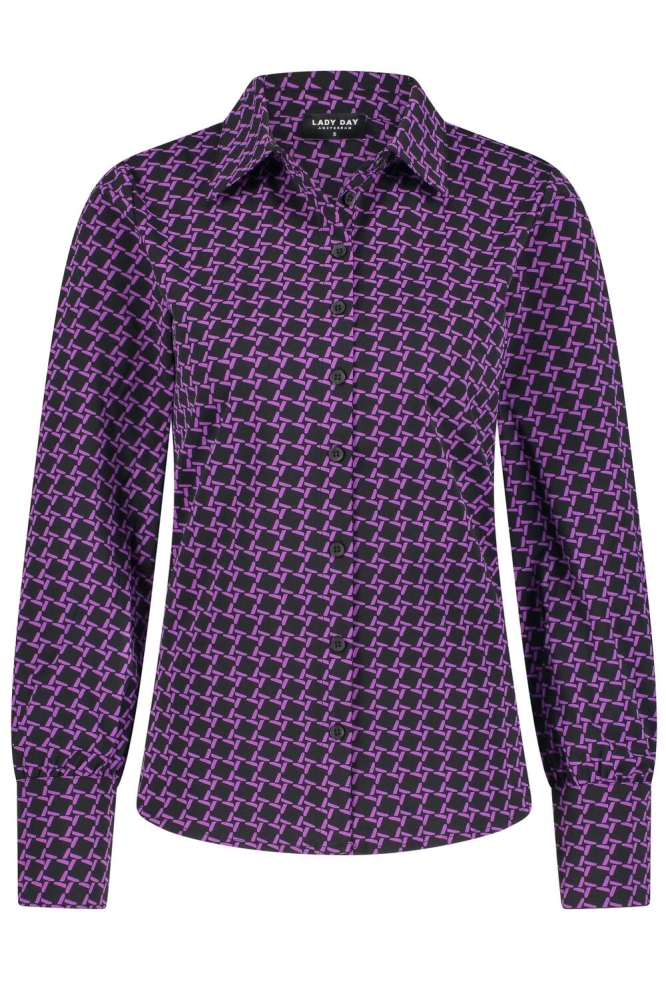 MILA BLOUSE L30 394 2193 TWILIGHT CHECK PRINT