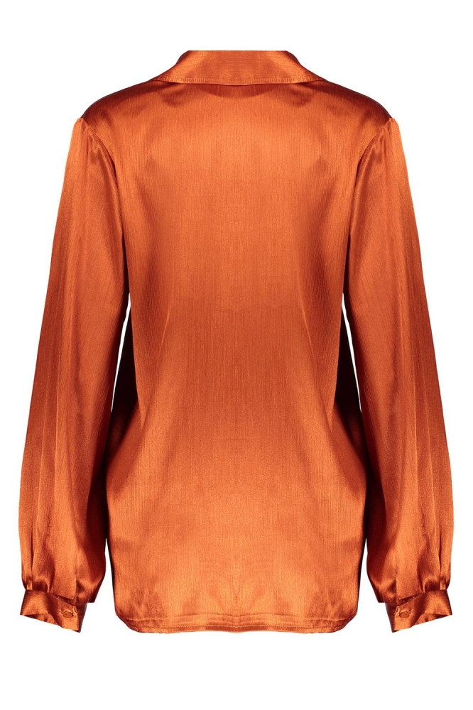 SATIN TOP MET V HALS 43540 14 705 rust