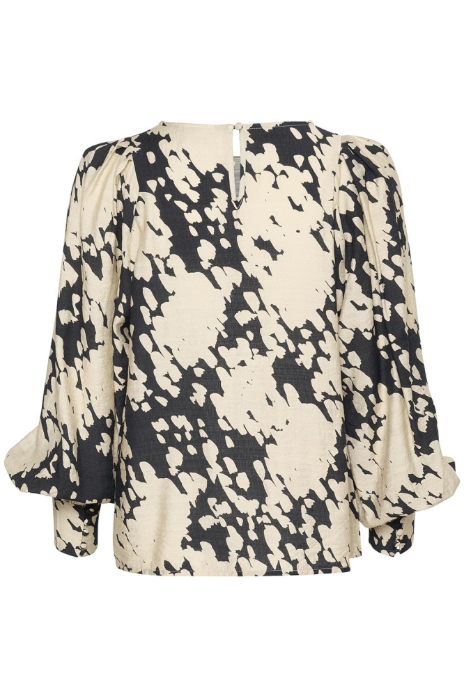 KALOUISE BLOUSE 10508990 106289 BLACK/SAND GRAPHIC CLOUD