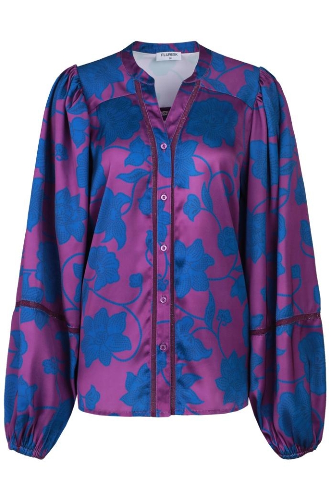 RORY BLOUSE 24WQF12 GRAPE PRUPLE/BLUE QUARTZ