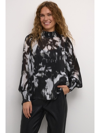 Kaffe Blouse KALIFE BLOUSE 10509201 106593 BLACK/GREY BLURRY GRAPHIC