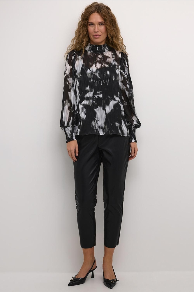 KALIFE BLOUSE 10509201 106593 BLACK/GREY BLURRY GRAPHIC