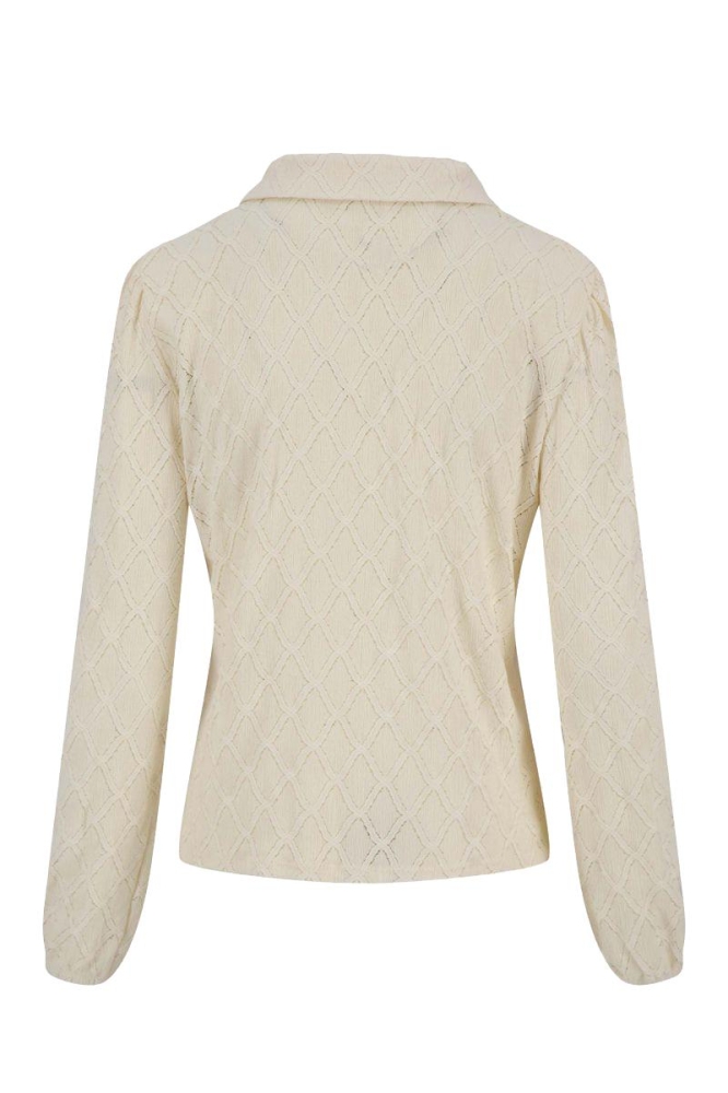 KANTEN BLOUSE 0304 079 0524 CREME