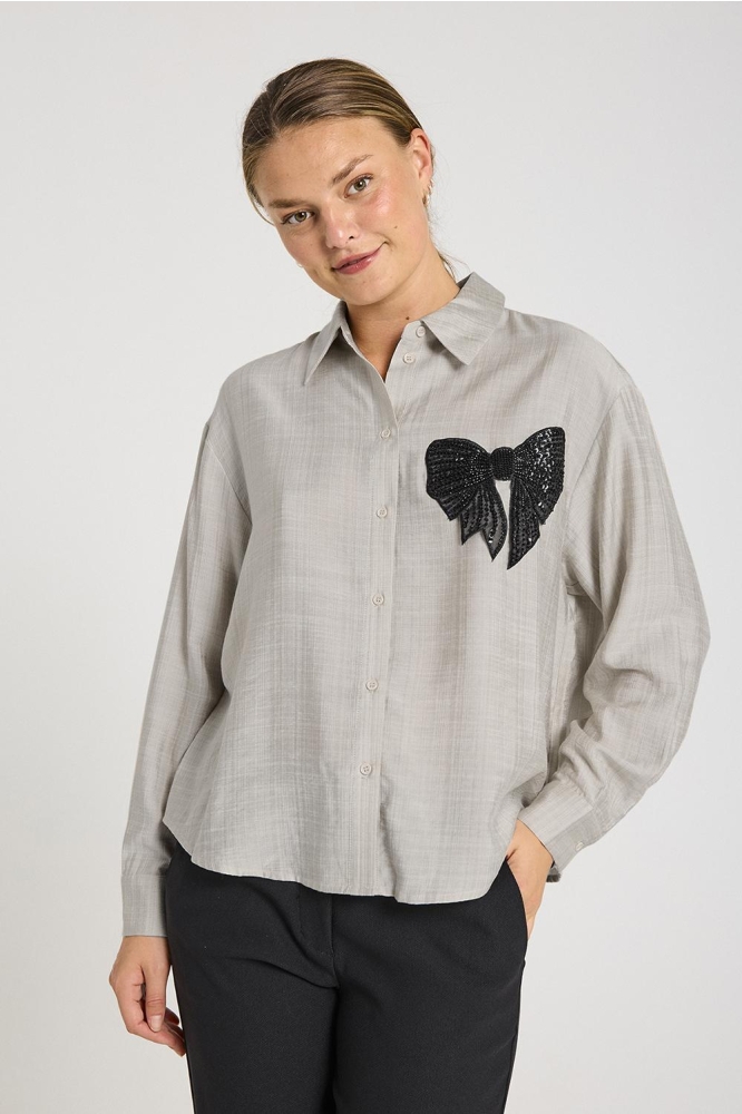 FQBOWY SHIRT 205561 MOONBEAM W BLACK