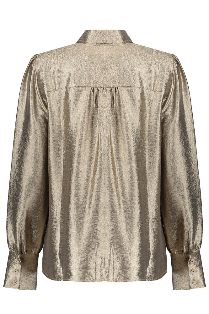 GLIMMENDE BLOUSE MET STRIKDETAIL 43850 32 000025 GOLD