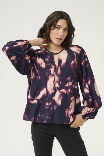 Kaffe Blouse KADUNORA BLOUSE 10509197 106600 PURPLE BLURRY GRAPHICS