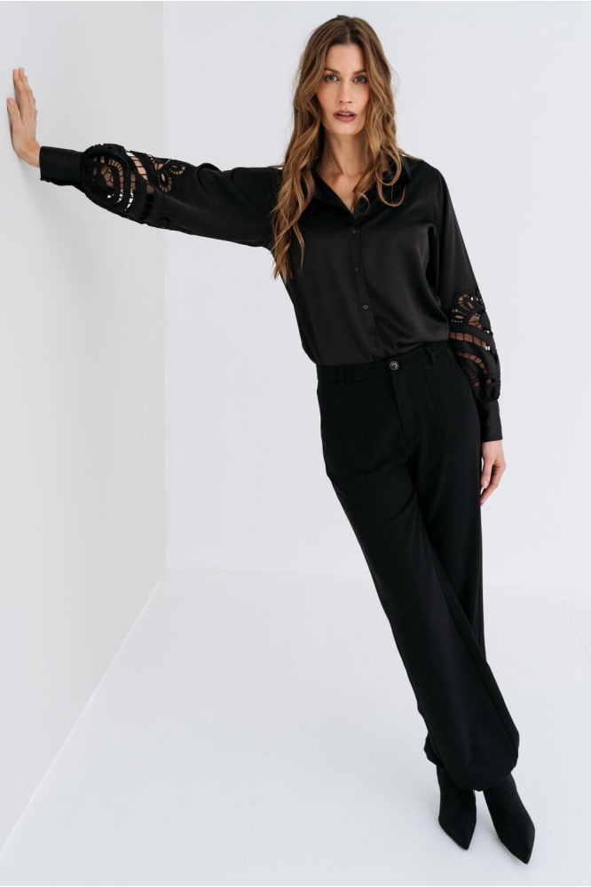 LILO BLOUSE WI24 20 303 BLACK