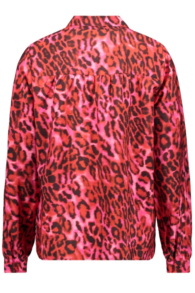 BLOUSE MET GRAFISCH PANTERPRINT 43717 20 Red/Black