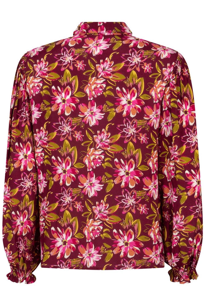 BLOUSE ALYSSA WS2441 Burgundy Flower